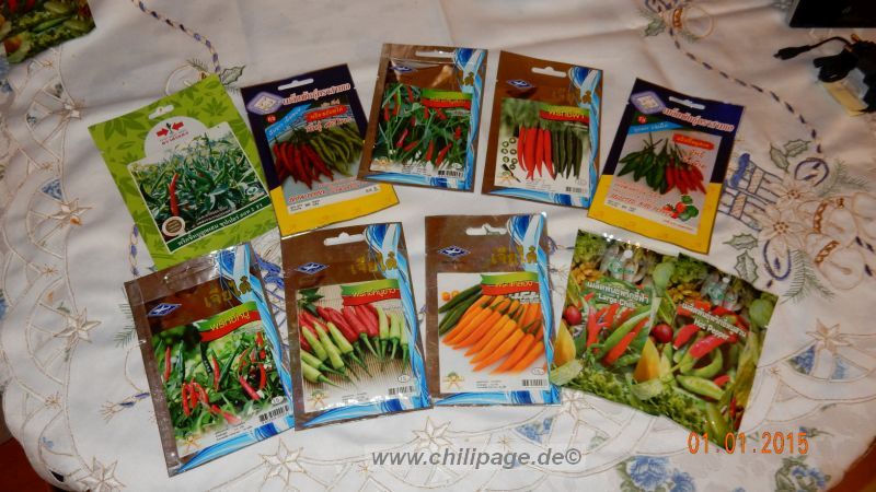 Chili Saatgut Päckchen aus Thailand