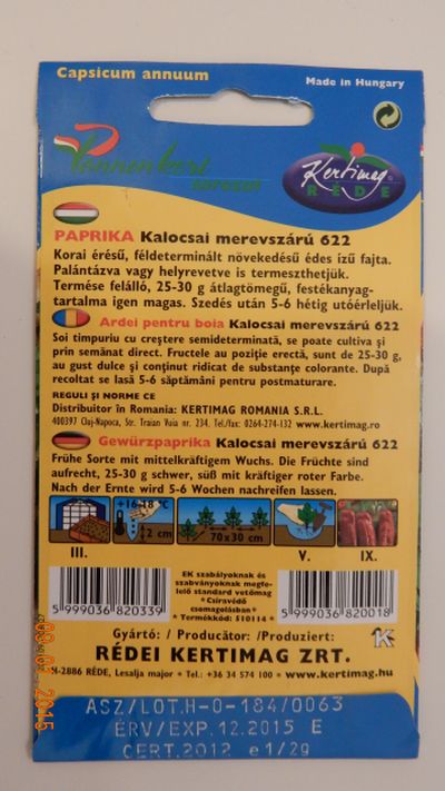 Gewürzpaprika Kalocsai Merevszaárú 622